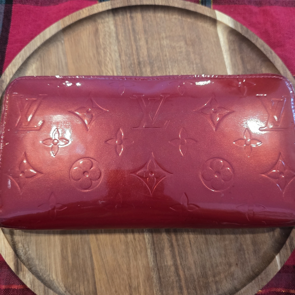 Louis Vuitton Red Women's Monogram Vernis Wallet